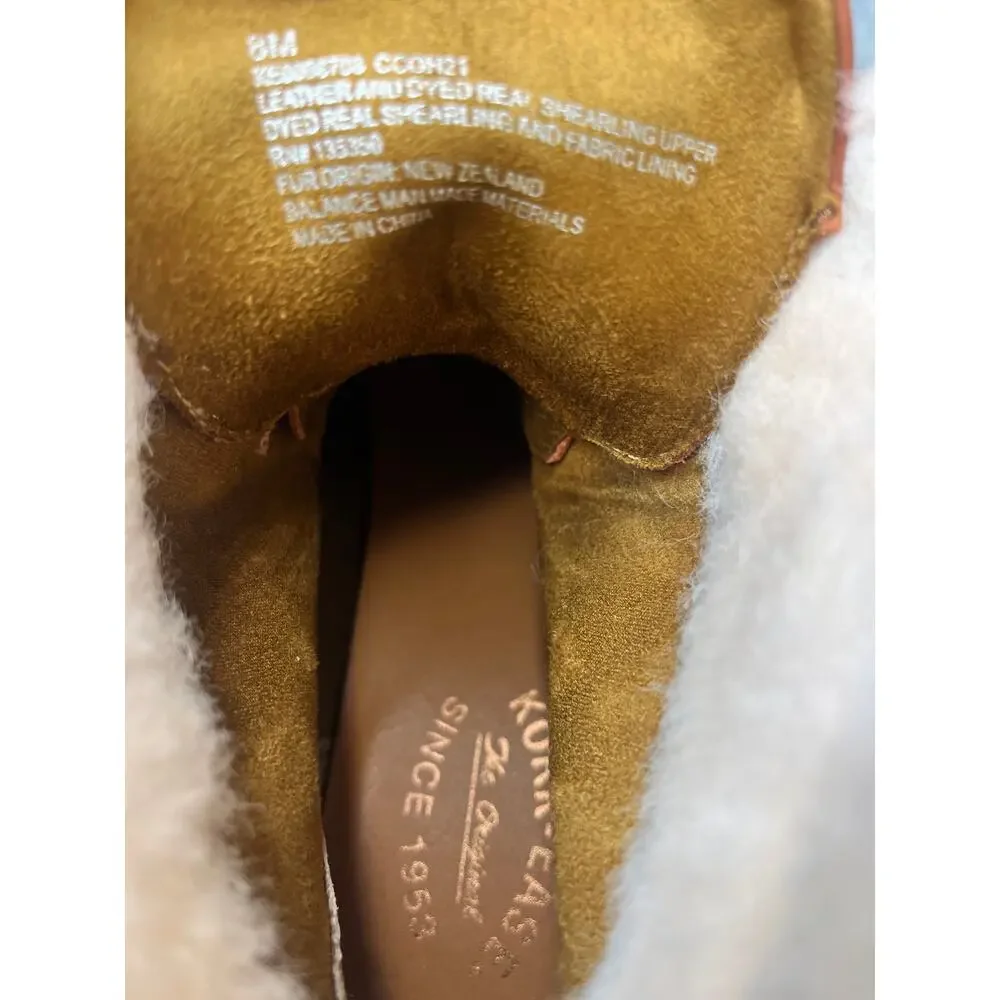 Kork-Ease Tillery Tan Leather Shearling Lace Up Hiker‎ Boots Brown 8M K0358708